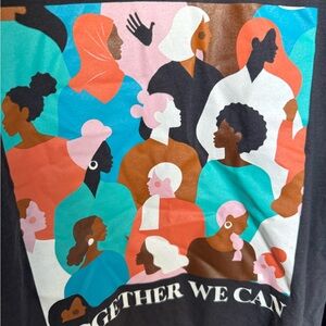 Fifth Sun Charcoal Tee with Multicolor Unity Design